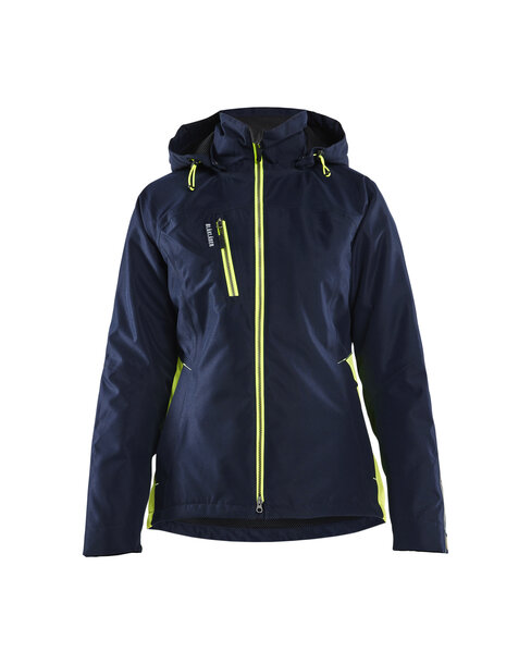 Damen Funktionsjacke leicht gefüttertDunkel Marineblau/High Vis Gelb