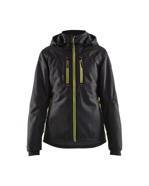 Damen Funktionsjacke leicht gefüttert Schwarz/Gelb
