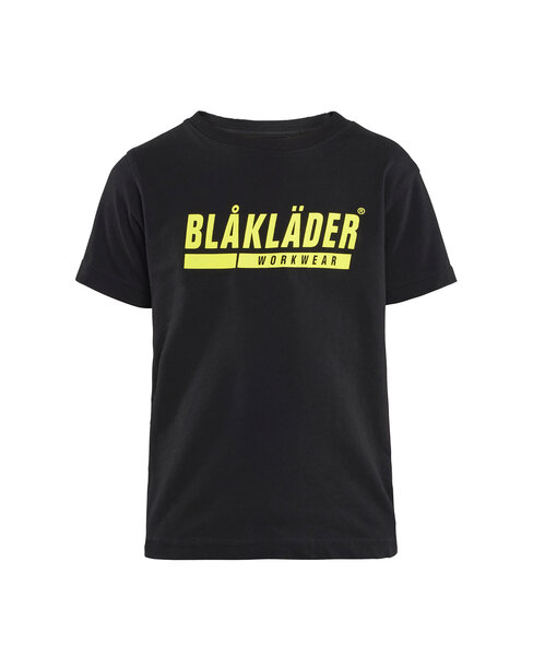 Kinder T-Shirt Schwarz/High Vis Gelb