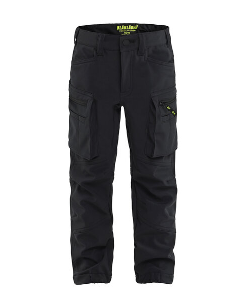 Kinder Softshell Hose Schwarz