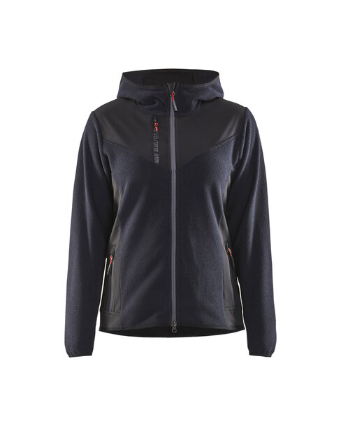 Damen Strickjacke Dunkel Marineblau/Schwarz