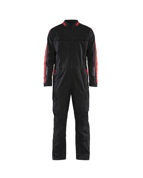 Industrie Overall Stretch Schwarz/Rot
