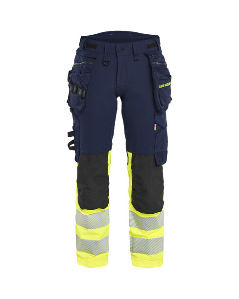 Damenhose High Vis 4-Wege-StretchMarineblau/ High Vis Gelb