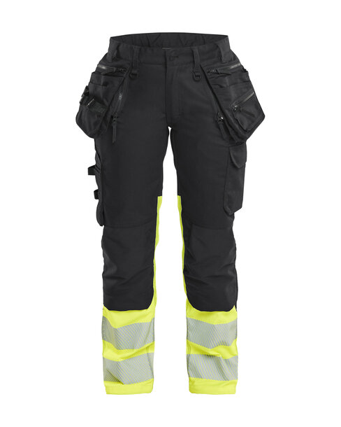 Damen High Vis Hose Stretch Schwarz/Gelb