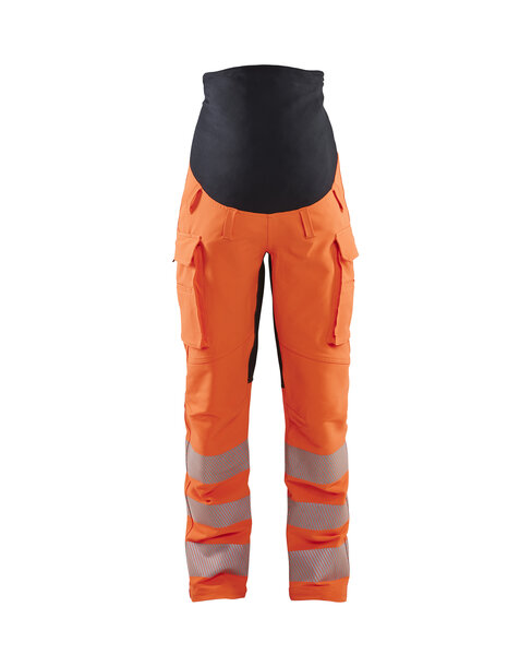 High Vis Umstandshose 4-Wege-Stretch High Vis Orange/Schwarz