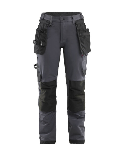 Damen Handwerkerhose 4-Wege-StretchMittelgrau/Schwarz