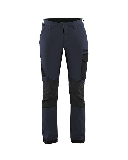 Damen Service Arbeitshose 4-Wege-Stretch Dunkel Marineblau/Schwarz