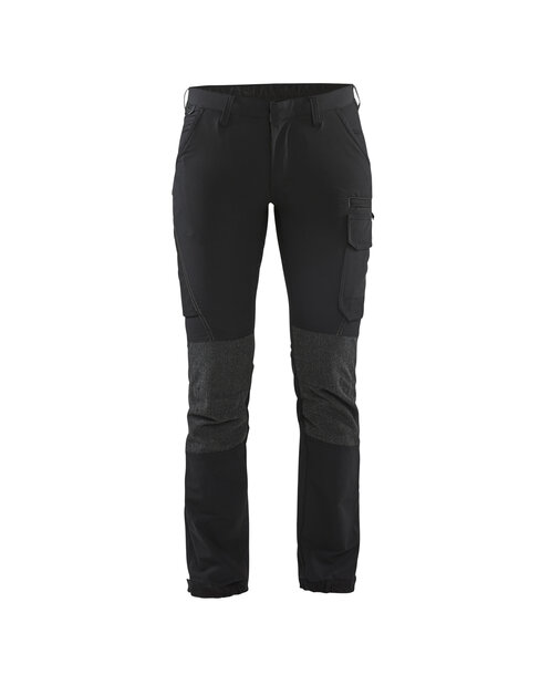 Damen Service Arbeitshose 4-Wege-Stretch Schwarz/Dunkelgrau