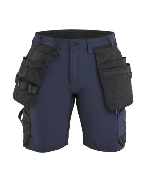 Damen Handwerkershorts 4-Wege-StretchDunkel Marineblau/Schwarz
