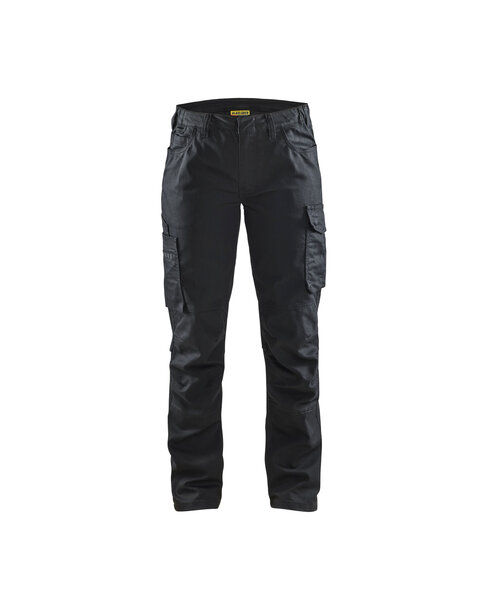 Damen Service Arbeitshose Stretch Schwarz/Schwarz