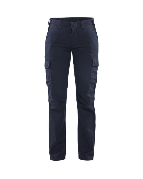 Damen Industrie Arbeitshose Stretch Dunkel Marineblau/Schwarz