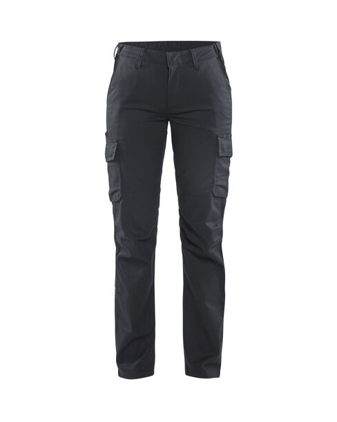 Damen Industrie Arbeitshose Stretch Mittelgrau/Schwarz