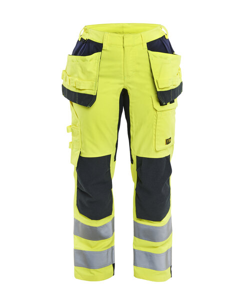 Damen Multinorm Arbeitshose inhärent mit Stretch High Vis Gelb/Marineblau