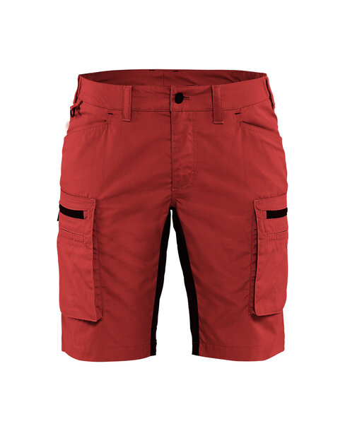 Damen Service Shorts Stretch Rot/Schwarz
