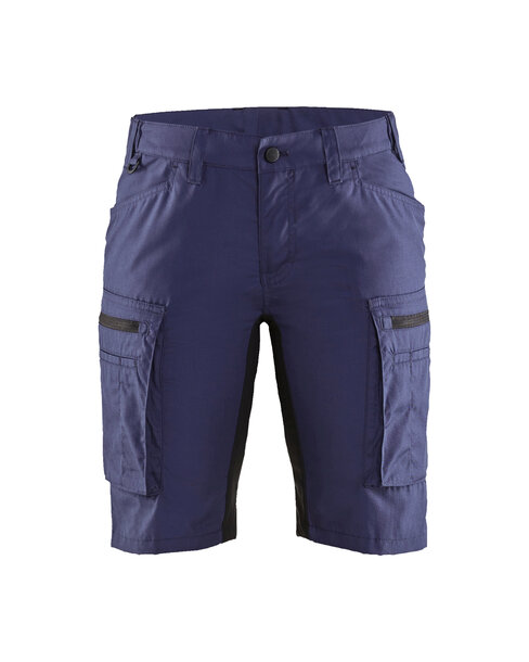 Damen Service Shorts Stretch Marineblau/Schwarz