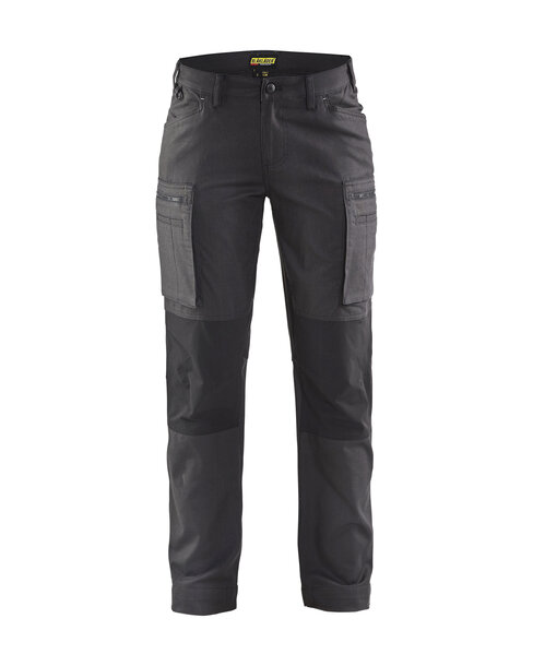 Damen Service Arbeitshose Stretch Dunkelgrau/Schwarz