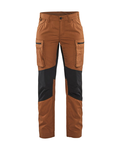 Damen Service Arbeitshose Stretch4099 Rostbraun/Schwarz