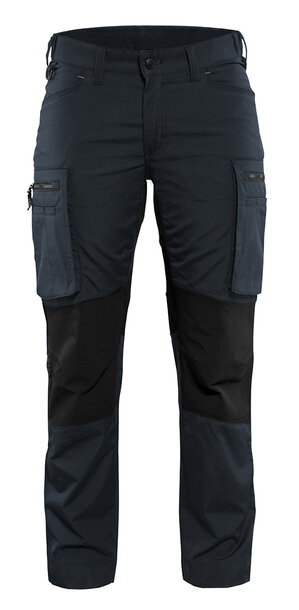 Damen Service Arbeitshose Stretch Dunkel Marineblau/Schwarz