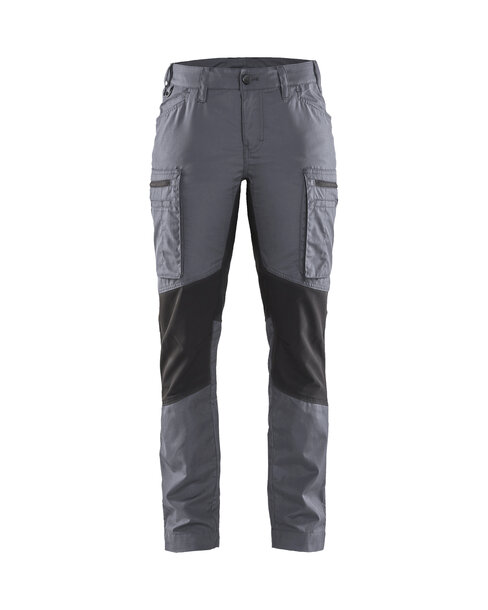 Damen Service Arbeitshose Stretch Grau/Schwarz