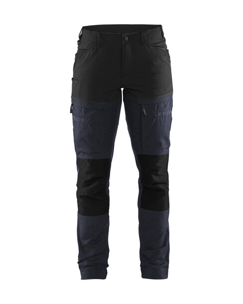 Damen Servicehose mit Stretch Dunkel Marineblau/Schwarz