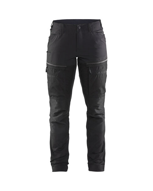 Damen Servicehose mit Stretch Schwarz/Dunkelgrau
