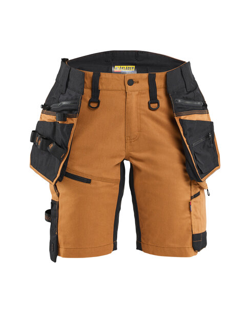 STRIKER Damen Handwerkershorts mit Stretch Rostbraun/Schwarz