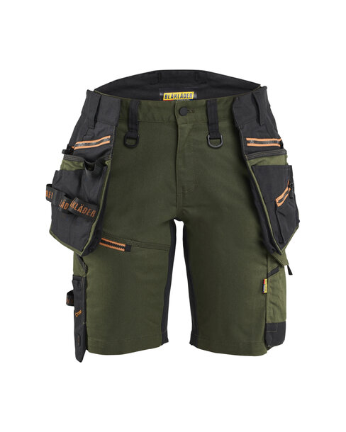 STRIKER Damen Handwerkershorts mit Stretch Waldgrün/Rost