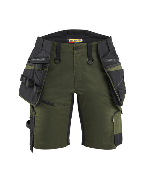 STRIKER Damen Handwerkershorts mit Stretch Waldgrün/Schwarz