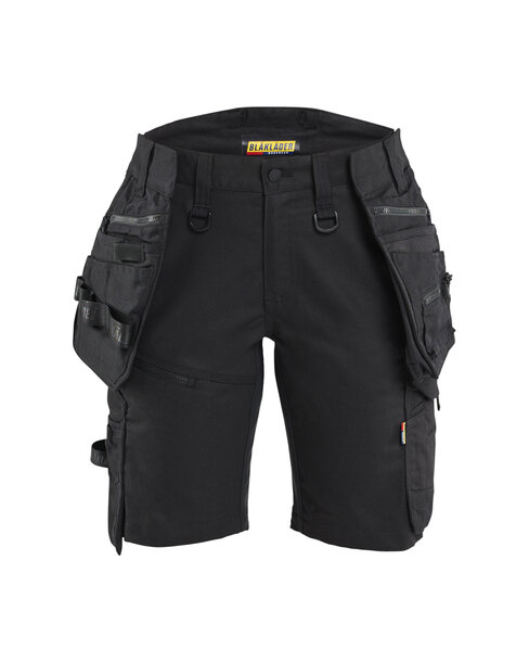 STRIKER Damen Handwerkershorts mit Stretch Schwarz/Schwarz
