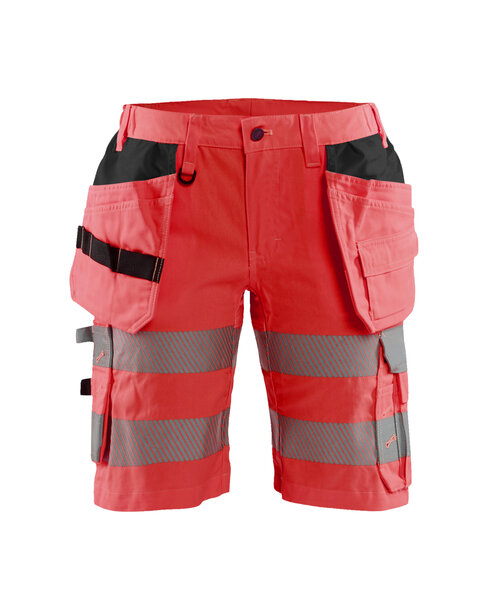 Damen High Vis Shorts mit Stretch High Vis Rot