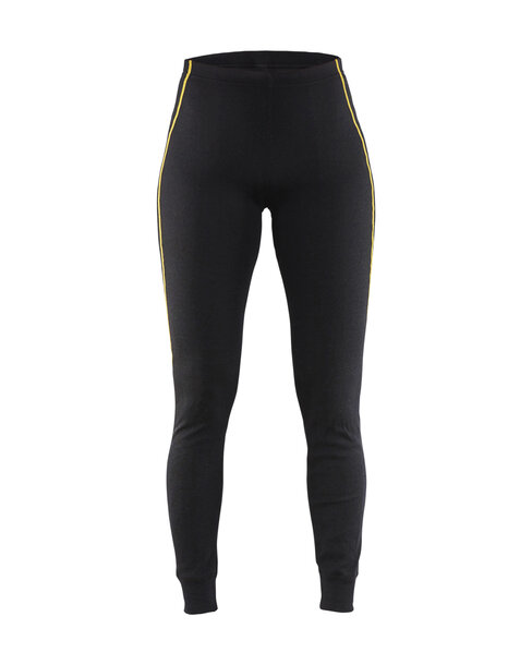 Damen Flammschutz Unterhose, 68% Merinowolle Schwarz