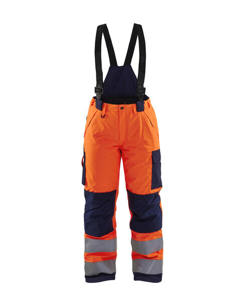 Damen High Vis Winter Arbeitshose High Vis Orange/Marineblau