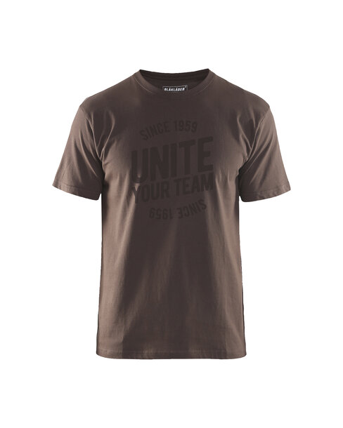 T-Shirt Limited \'Unite\' Braun/Schwarz