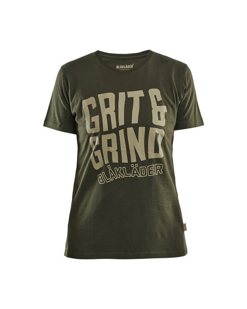 Damen T-Shirt Grit and Grind Waldgrün