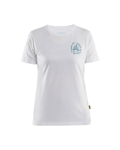 Damen T-Shirt Blåkläder Beach Club Weiß
