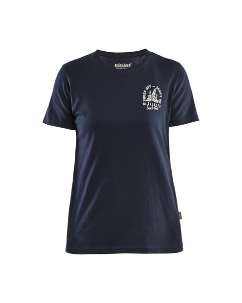 Damen T-Shirt Blåkläder Beach Club Dunkel Marineblau