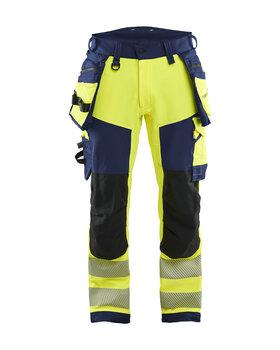 High Vis Hose 4-Wege-StretchHigh Vis Gelb/Marineblau