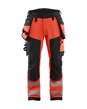 High Vis Hose 4-Wege-StretchHigh Vis Rot/Schwarz