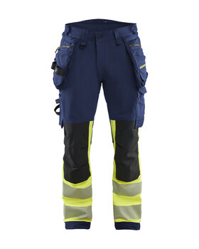 High Vis Hose 4-Wege-StretchMarineblau/ High Vis Gelb