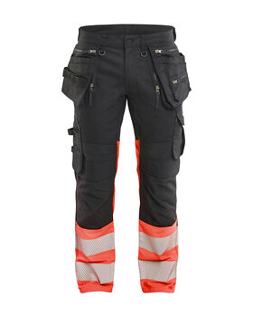 High Vis Hose Stretch Schwarz/High Vis Rot