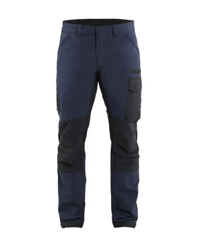 Service Arbeitshose 4-Wege-Stretch Dunkel Marineblau/Schwarz