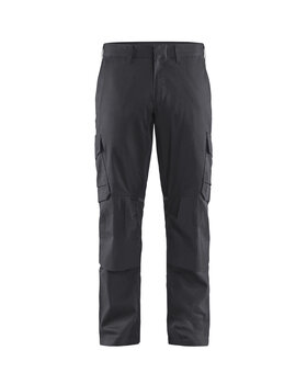 Industrie Arbeitshose Stretch mit Kniepolstertaschen Mittelgrau/Schwarz