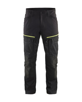 Service Arbeitshose mit Stretch Schwarz/Gelb