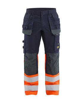 Multinorm Arbeitshose Inhärent mit Stretch Marineblau/Orange