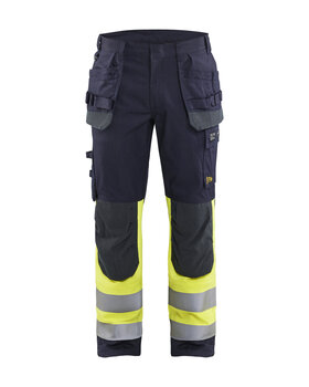 Multinorm Arbeitshose Inhärent Marineblau/ High Vis Gelb