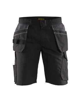 Service Shorts mit Nageltaschen Schwarz/Dunkelgrau