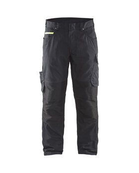 Service Arbeitshose mit Stretch Schwarz/Gelb