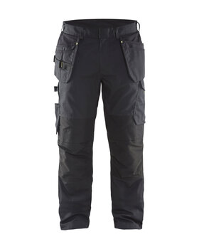 Service Arbeitshose mit Stretch und Nageltaschen Schwarz/Gelb
