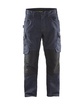 Service Arbeitshose Denim Stretch Marineblau/Schwarz