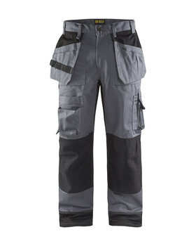 Arbeitshose Multifunktion Bodenleger Grau/Schwarz